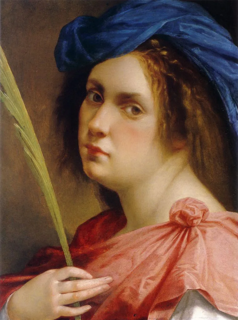 O atributo alt desta imagem está vazio. O nome do arquivo é artemisia_gentileschi_selfportrait_martyr.jpg
