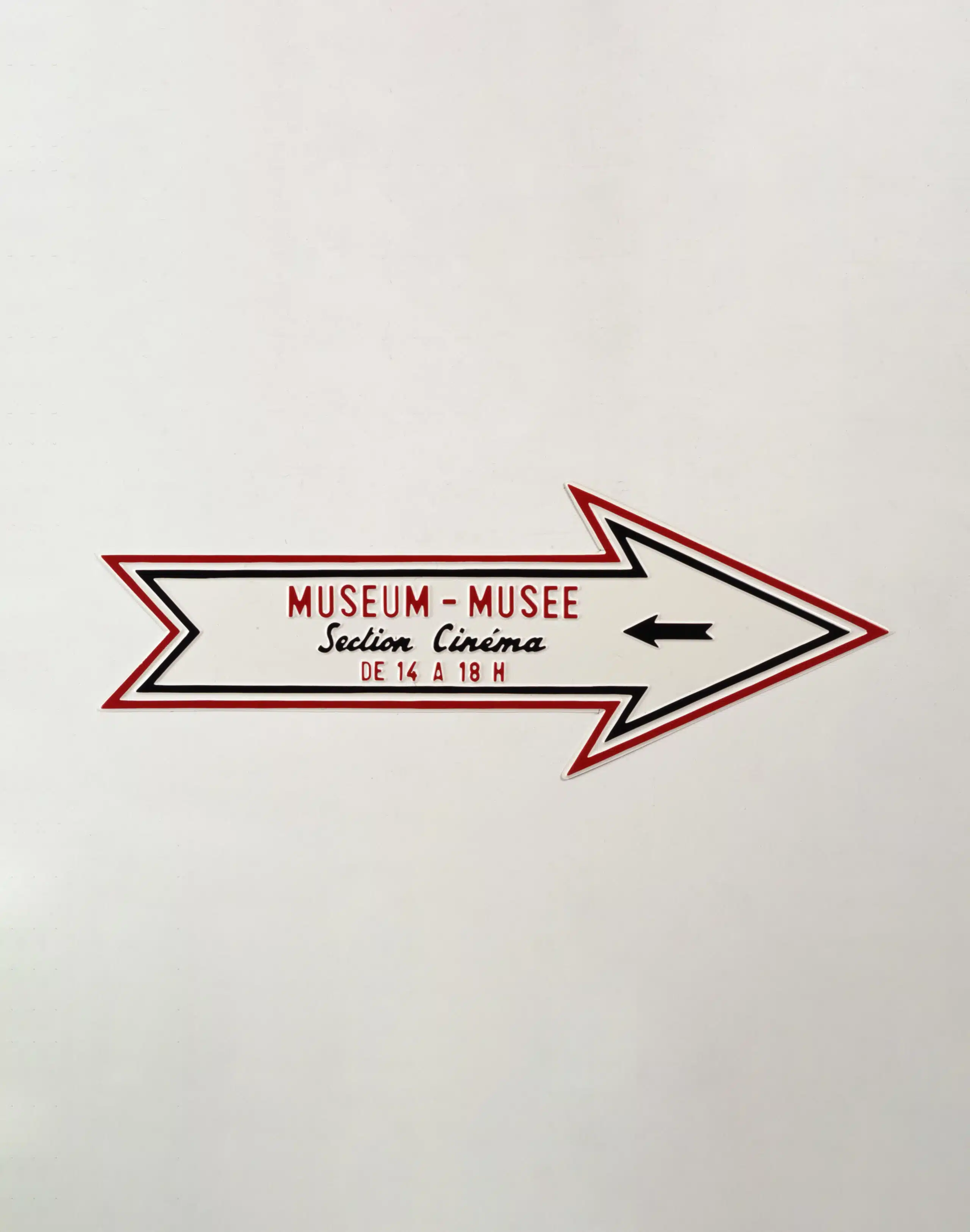 Museum – musée, Section Cinéma, 1971, Marcel Broodthaers; crédito: Estate Marcel Broodthaers