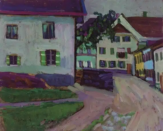 Rua da Aldeia em Murnau. Gabriele Münter, 1908.