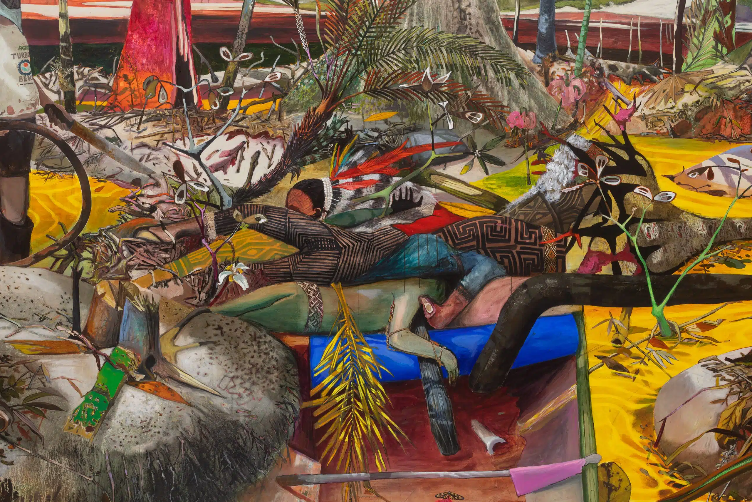 Detalhe de Massacre de Haximu, de Luiz Zerbini, no Masp