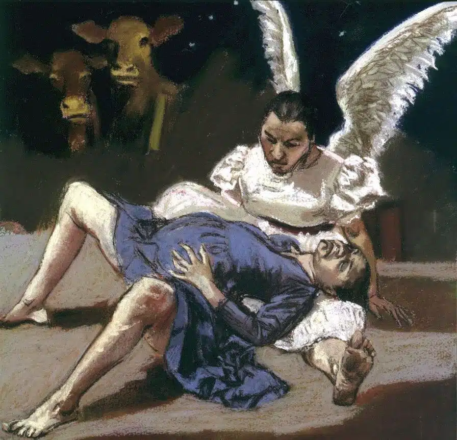 Um dos trabalhos produzidos por Paula Rego em 2002 Para a capelinha do Palácio de Belém. 